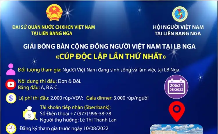 Thông báo tổ chức Giải bóng bàn người Việt tại Nga 18 thong bao to chuc giai bong ban nguoi viet tai nga