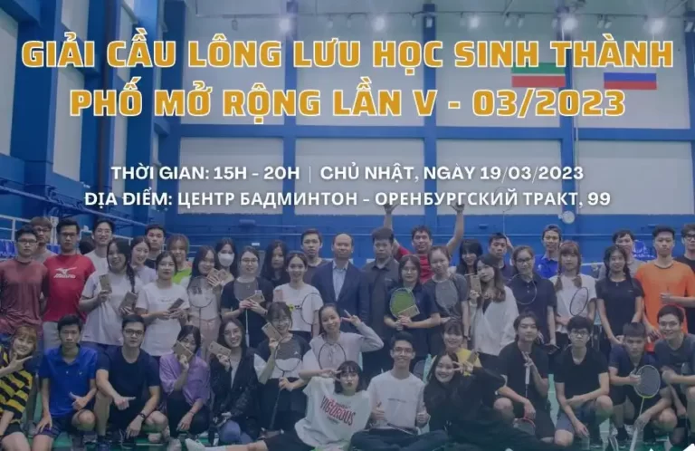 gioi thieu giai cau long sinh vien viet nam tai kazan 2023