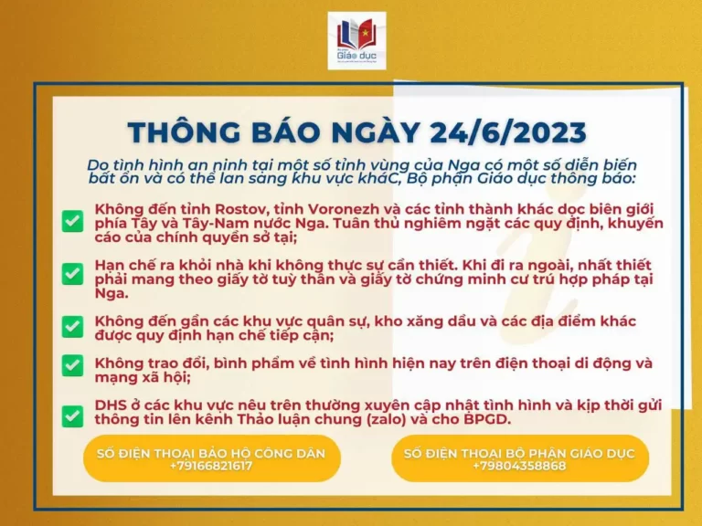 thong bao khan ngay 24 6 2023 tu bo phan giao duc dai su quan