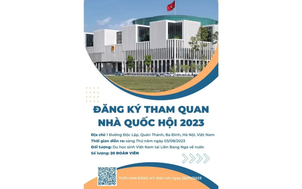 Mở đăng ký Tham quan Tòa nhà Quốc hội cho DHS Nga 1 mo dang ky tham quan toa nha quoc hoi cho dhs nga