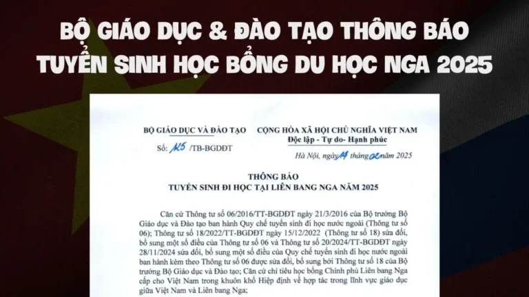 thong bao tuyen sinh hoc bong hiep dinh 2025 cua bo giao duc dao tao