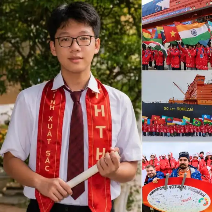 Học sinh Việt chinh phục Bắc Cực trên tàu phá băng hạt nhân Nga 2 hoc sinh viet chinh phuc bac cuc tren tau pha bang hat nhan nga